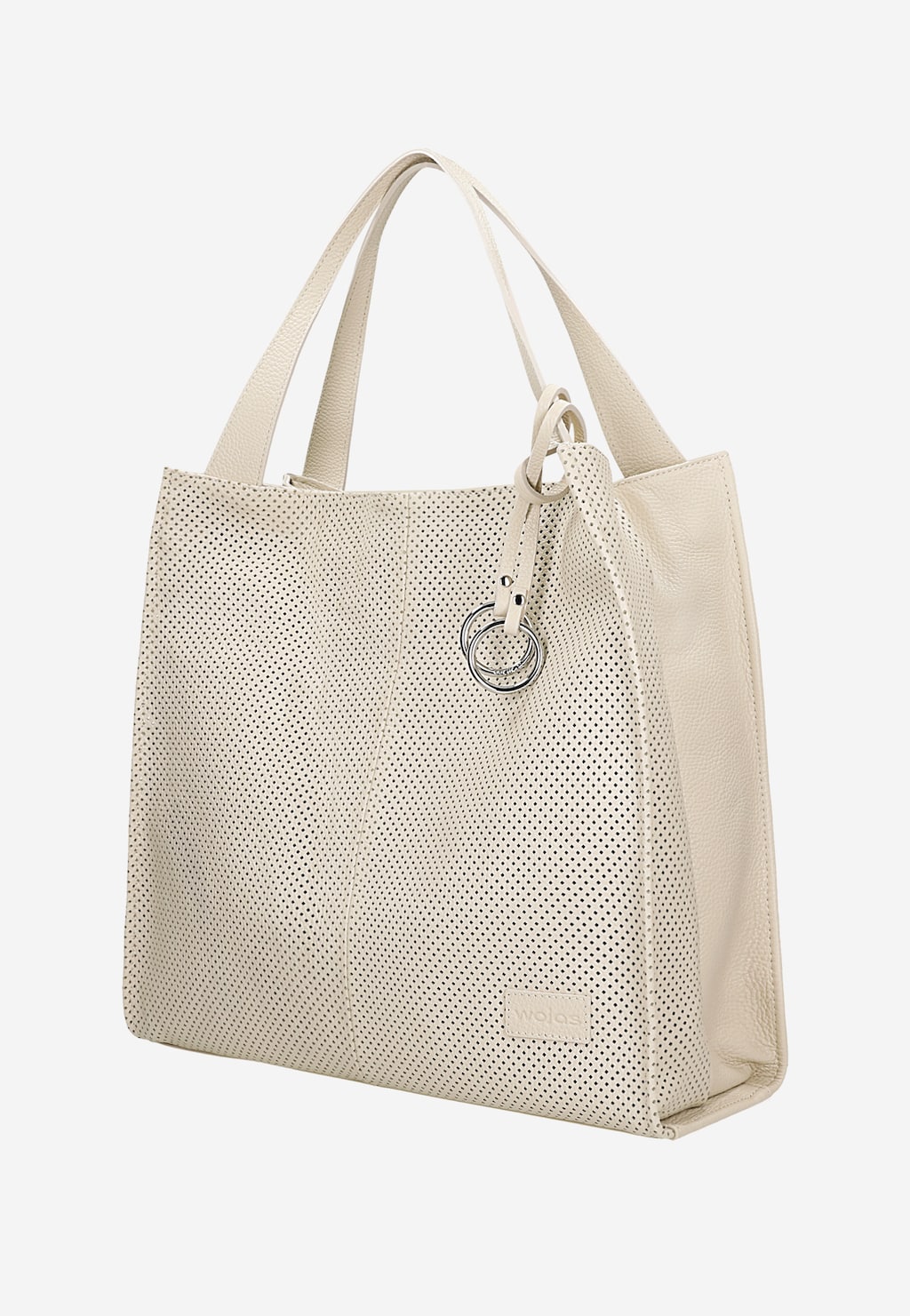 Velká béžová nákupní taška z lícové kůže 80382-74 Widok 2