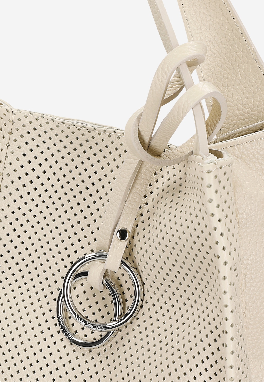 Velká béžová nákupní taška z lícové kůže 80382-74 Widok 4