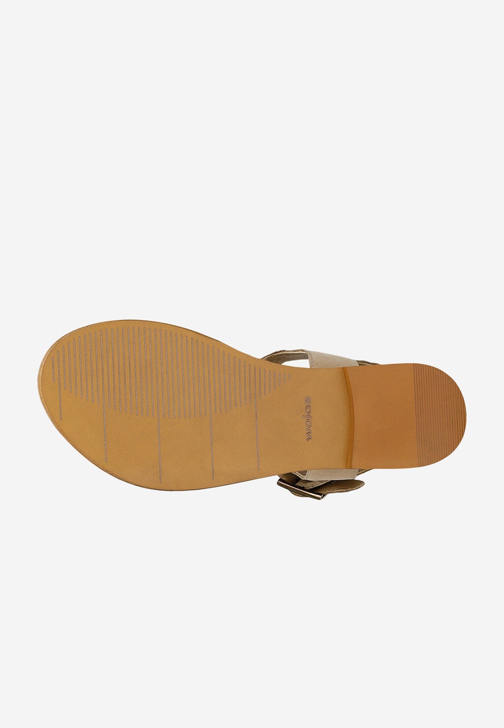 Béžové rímske sandále z nubukovanej kože 76211-50 Widok 5