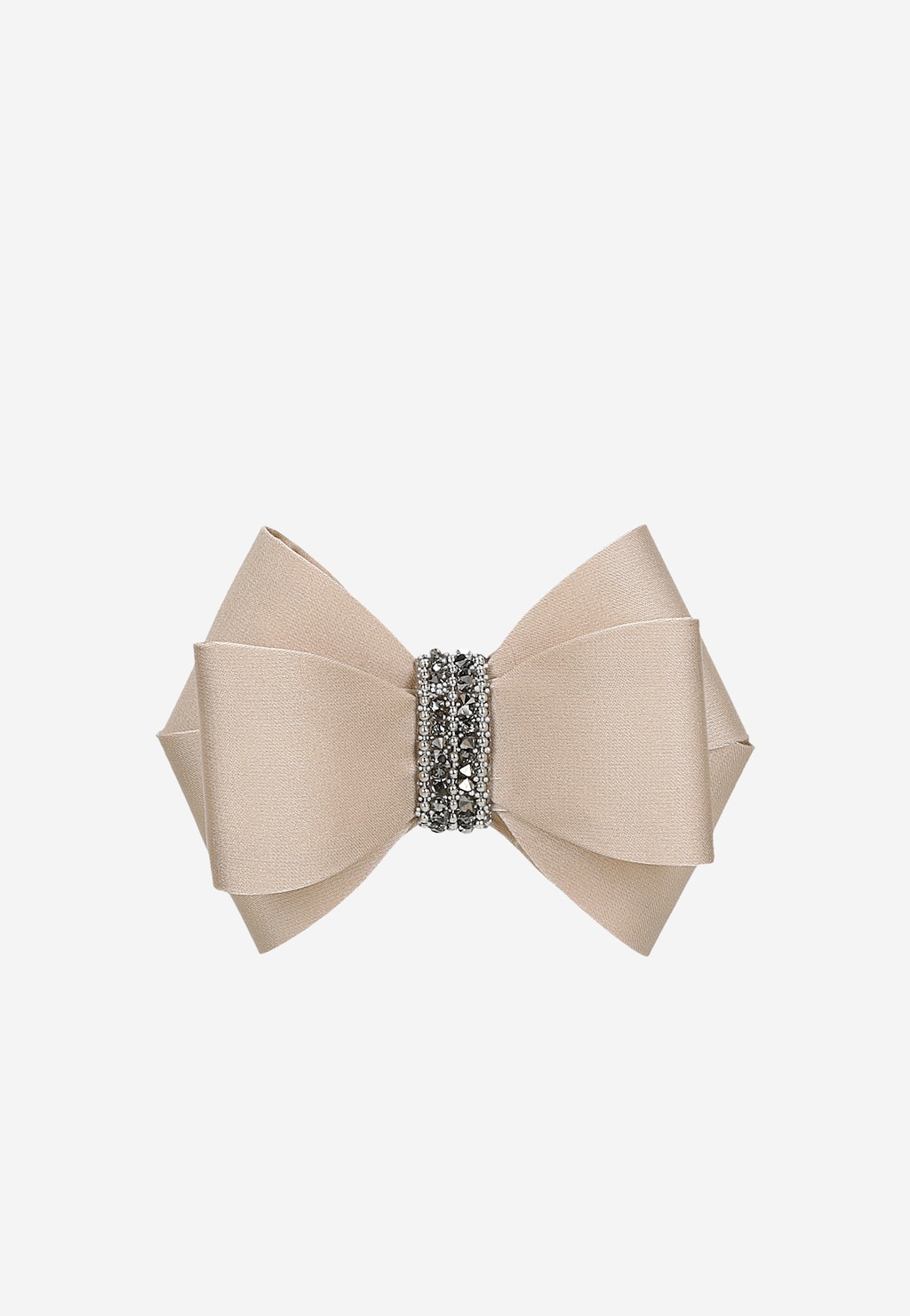 Béžová ozdoba na obuv ve formě mašliček s krystalky 98540-12 Widok 2