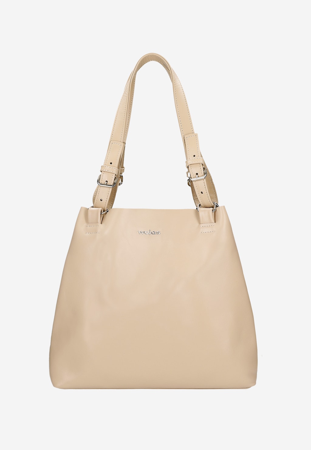 Veľká béžová dámska kabelka z lícnej kože 80246-54 Widok 1