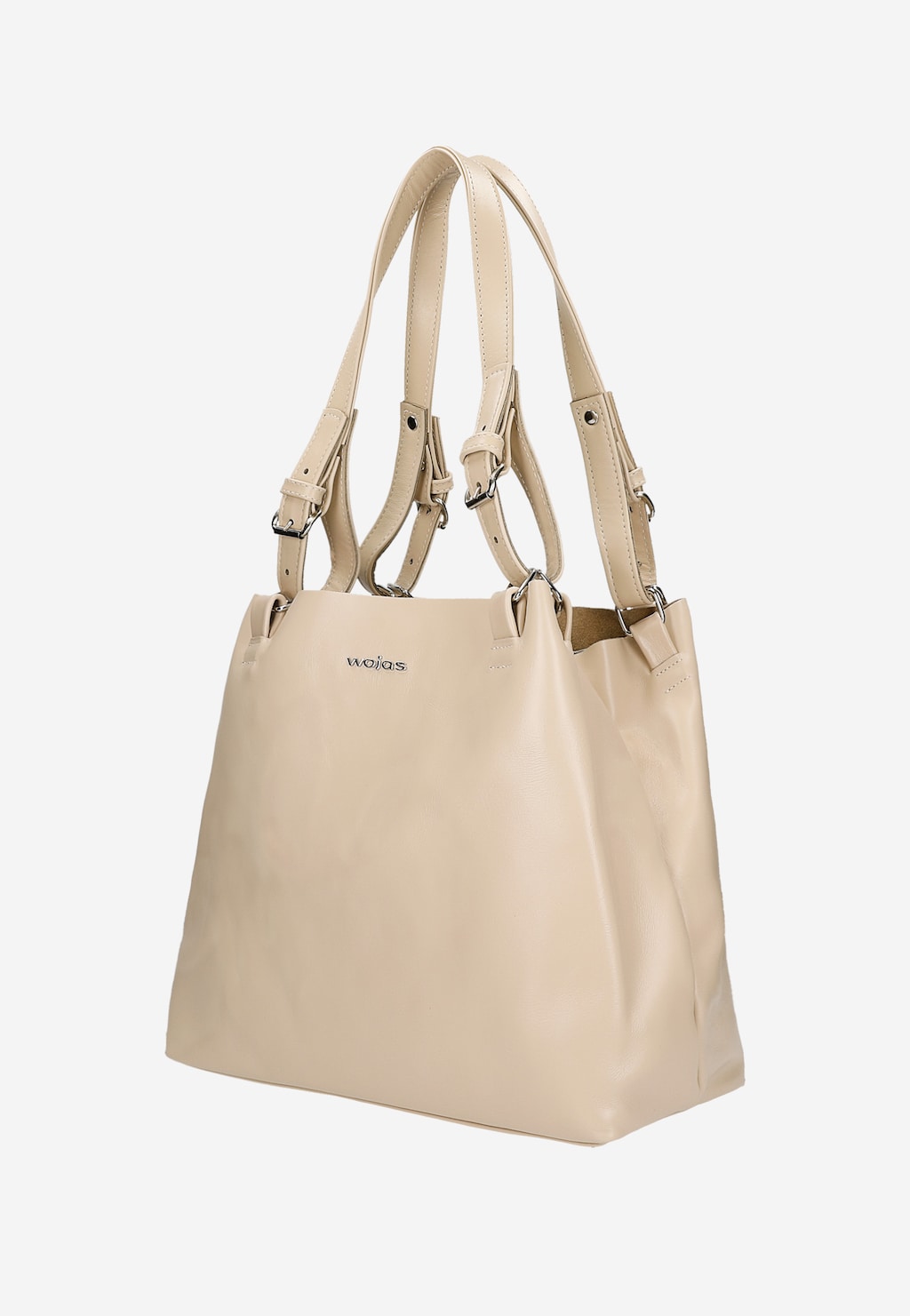 Veľká béžová dámska kabelka z lícnej kože 80246-54 Widok 2