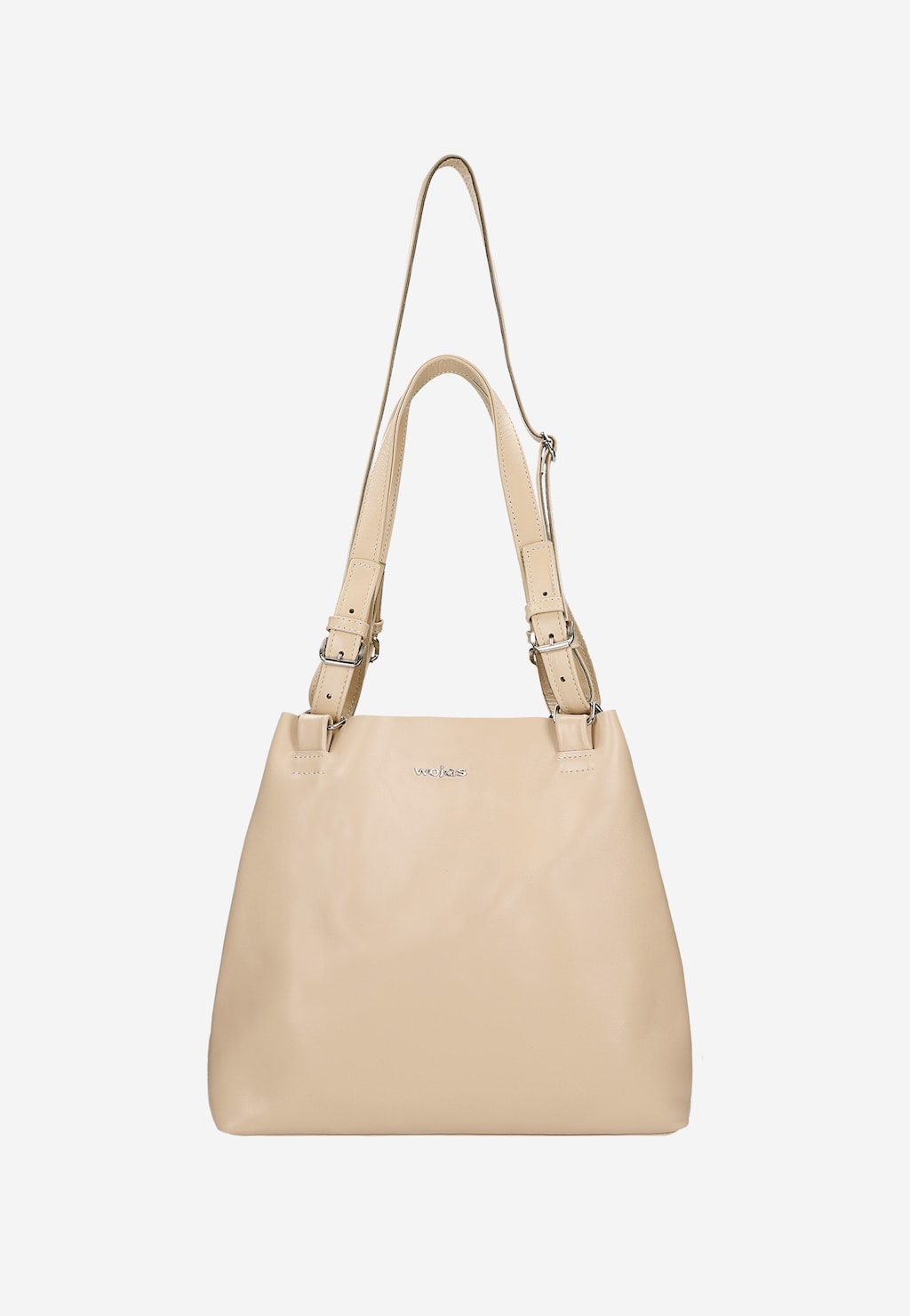 Veľká béžová dámska kabelka z lícnej kože 80246-54 Widok 4