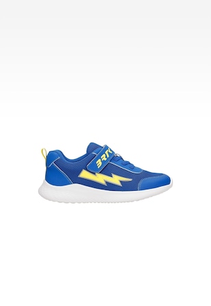 Niebieskie sneakersy BARTEK z żółtą błyskawicą 87006-16