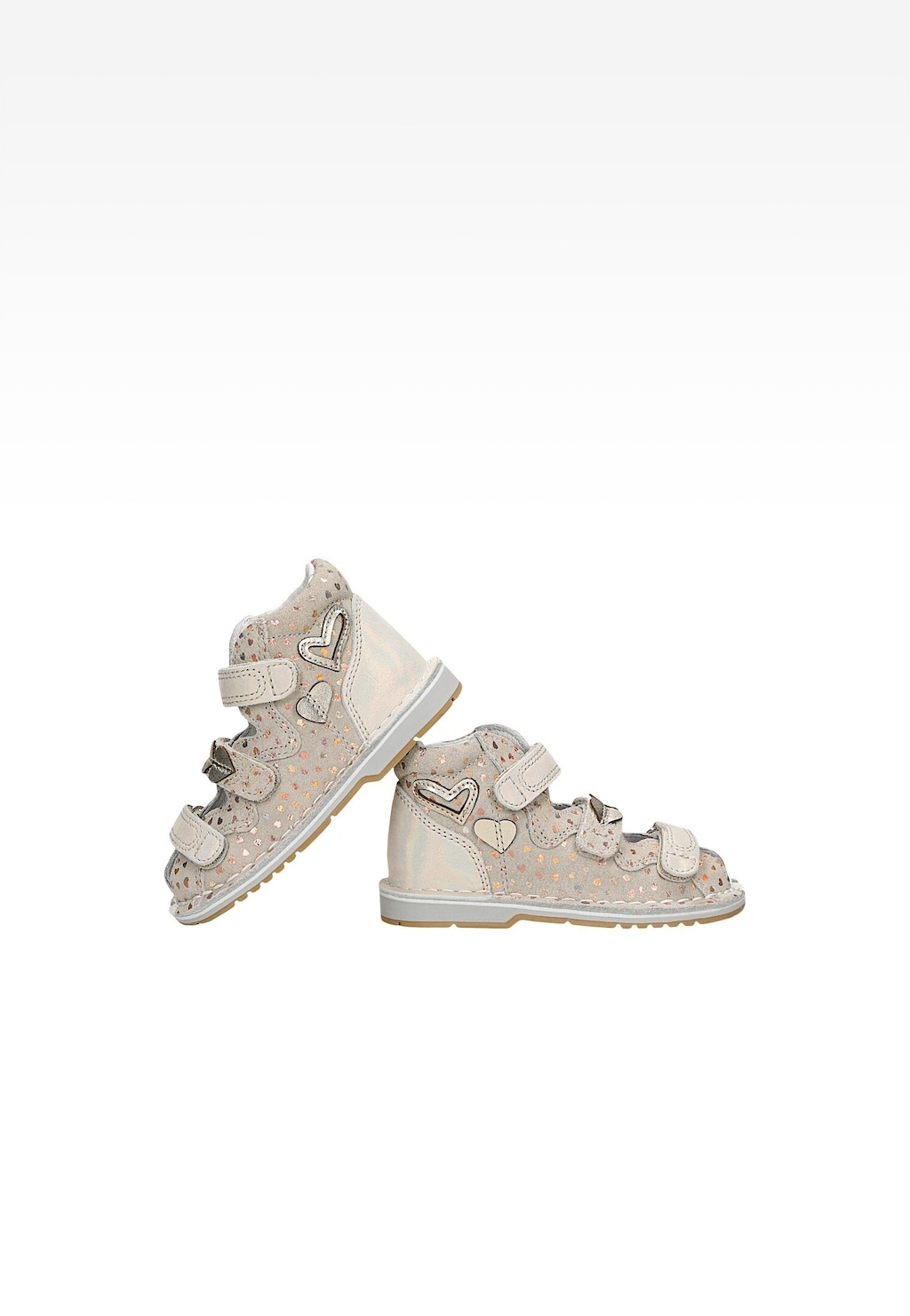 Uzavřené sandály BARTEK, 85500-64, pro dívky, béžovo-zlaté Widok 7