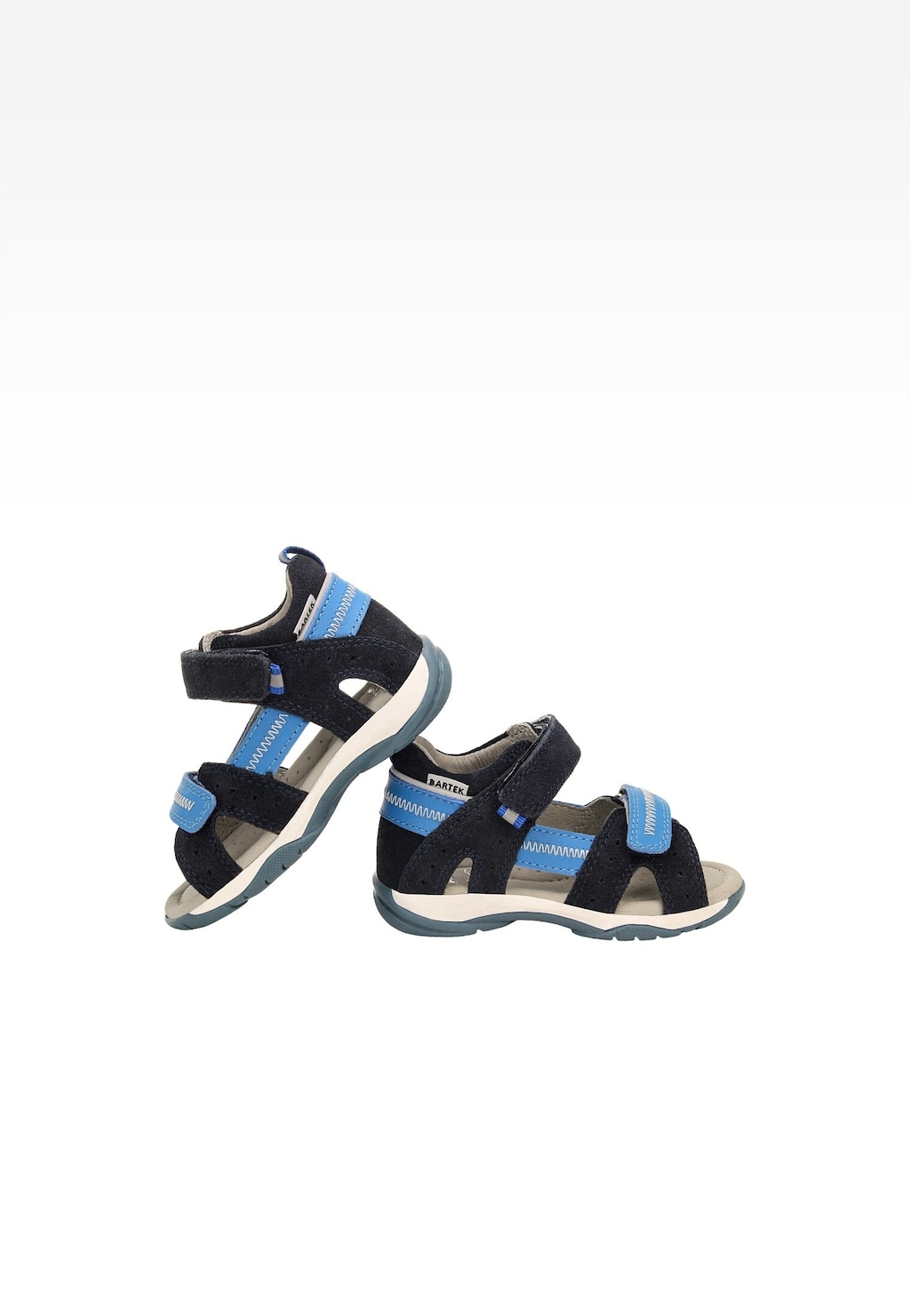 Modro-tmavomodré sandále BARTEK 84409-86 Widok 7