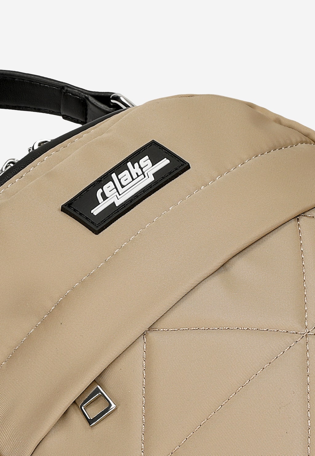 Prostorný béžový dámský batoh RELAKS s geometrickým prošíváním R90003-14 Widok 7