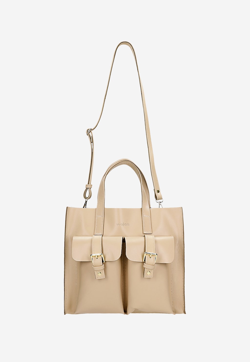 Béžová kožená dámská kabelka 80245-54 Widok 4