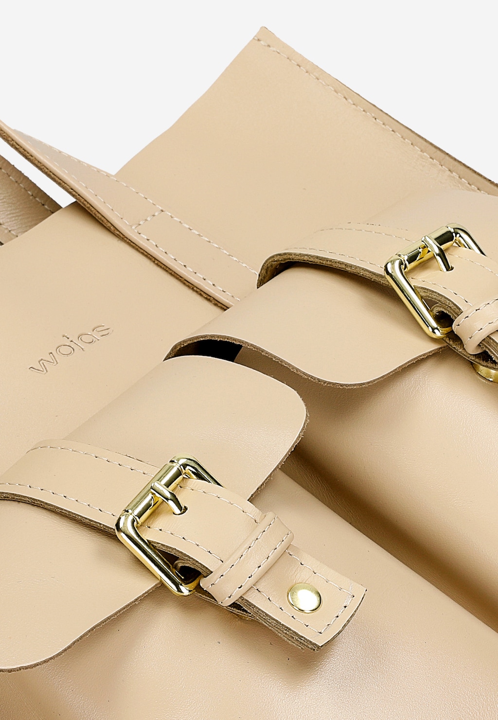 Béžová kožená dámská kabelka 80245-54 Widok 7