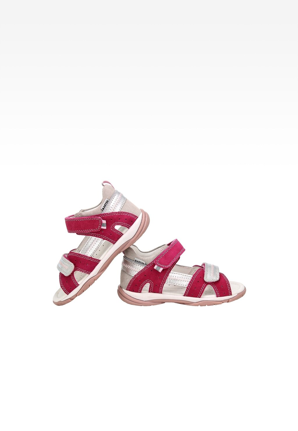 Růžové dívčí sandálky se stříbrnými detaily BARTEK 84409-85 Widok 8
