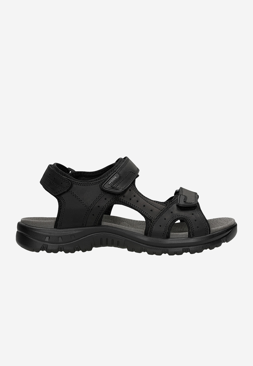 Černé sportovní pánské sandály z kůže crazy horse 29014-91 Widok 1