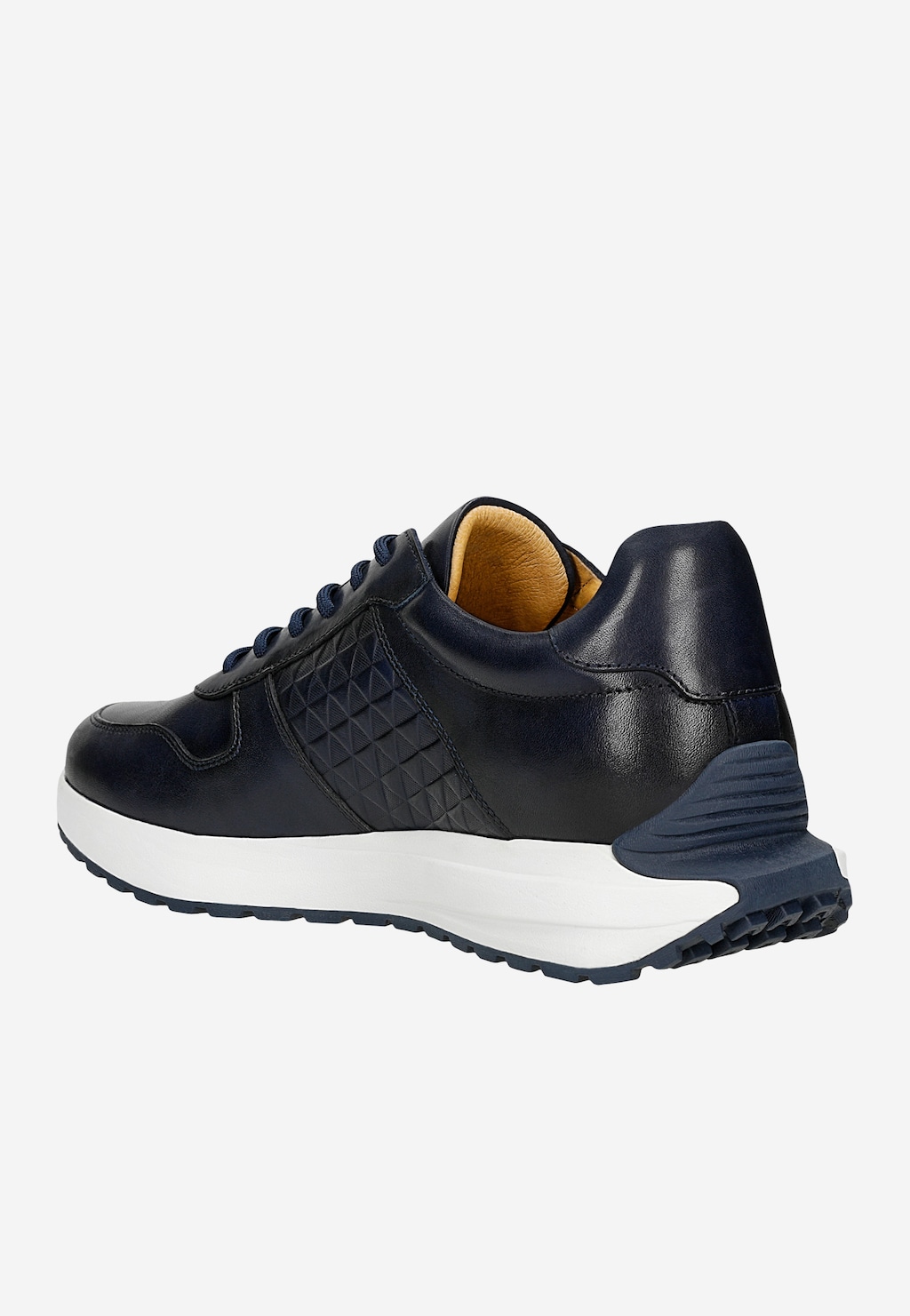 Modré pánské sneakersy na bílé podrážce 10230-56 Widok 4