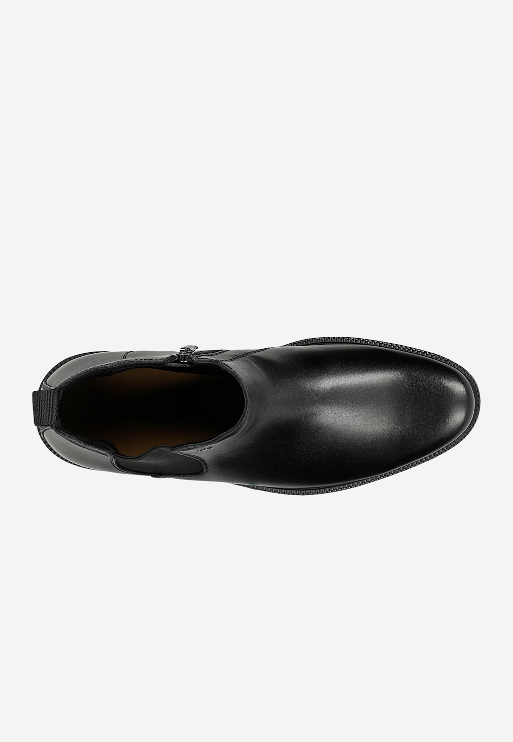 Černé pánské kožené kotníkové boty Chelsea se zipem 20043-51 Widok 5