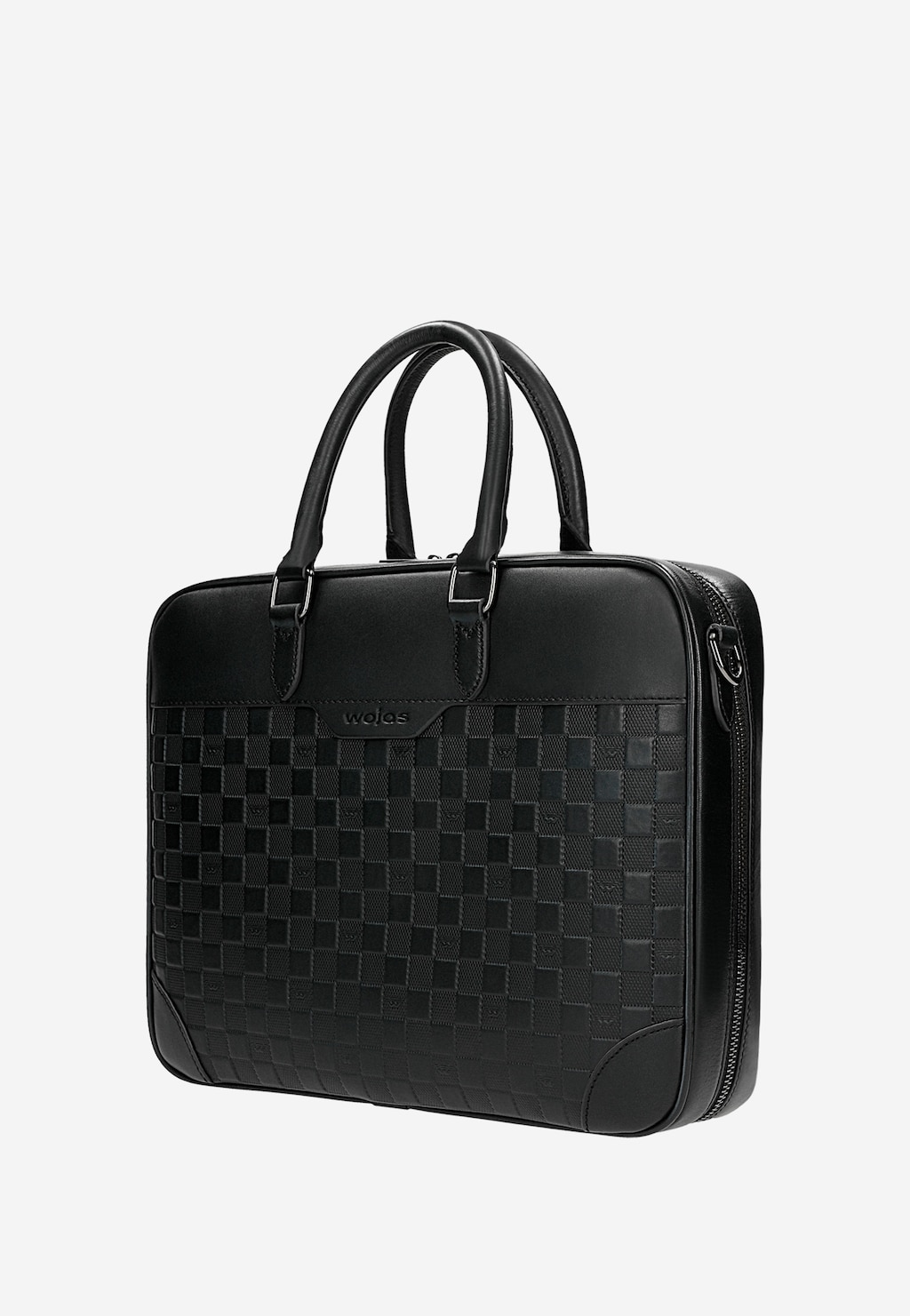 Veľká logovaná kožená pánska taška s priehradkou na laptop 80059-51 Widok 3