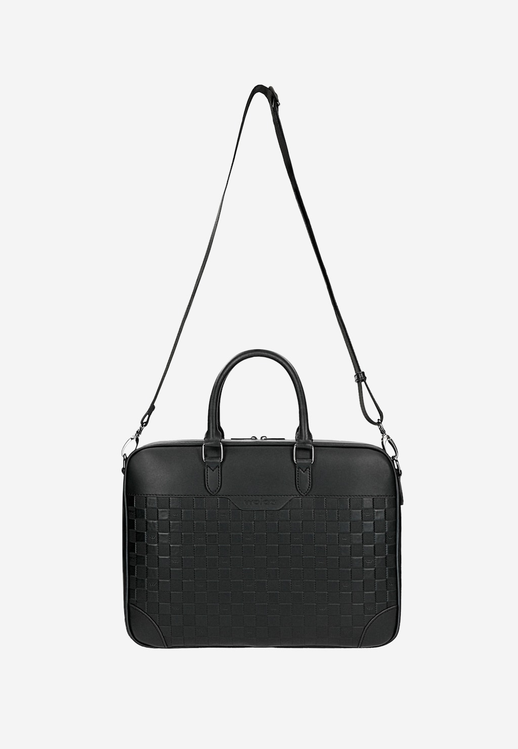 Veľká logovaná kožená pánska taška s priehradkou na laptop 80059-51 Widok 5