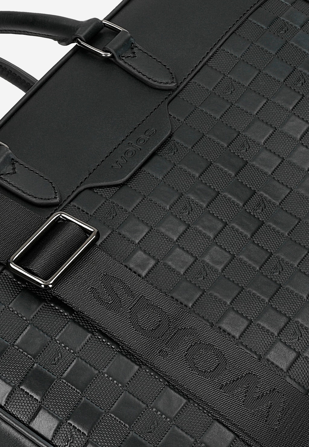 Veľká logovaná kožená pánska taška s priehradkou na laptop 80059-51 Widok 7