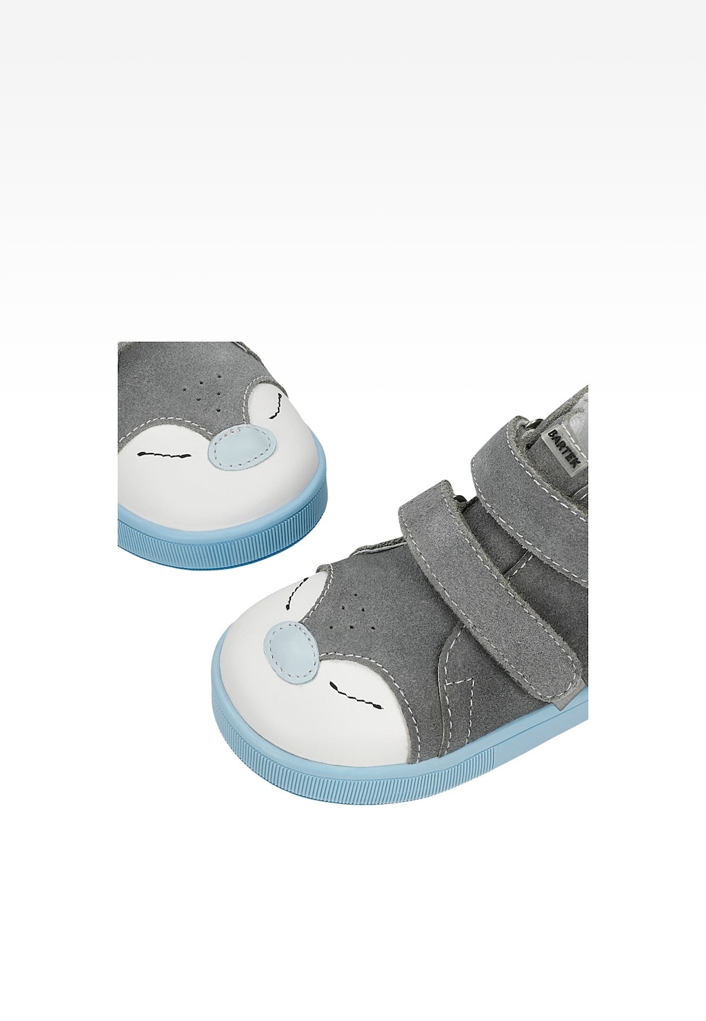 Šedé kotníkové boty BARTEK na modré podrážce Widok 7