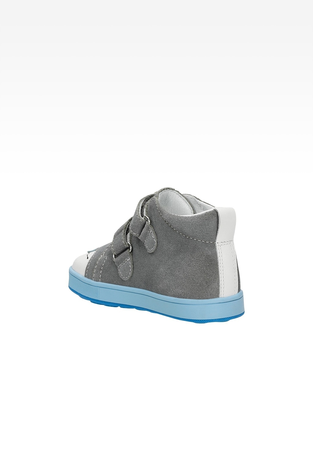 Šedé kotníkové boty BARTEK na modré podrážce Widok 3