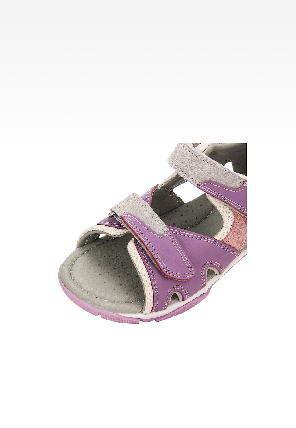 Ružovo-fialové sandále pre dievčatá na suchý zips BARTEK 84413-85 Widok 9