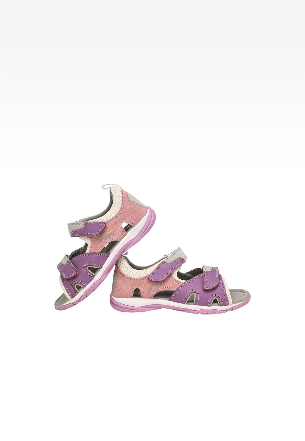 Ružovo-fialové sandále pre dievčatá na suchý zips BARTEK 84413-85 Widok 8
