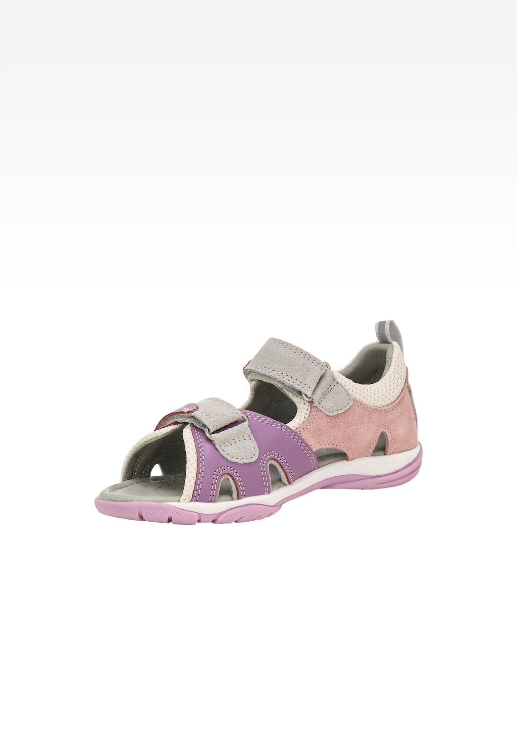 Ružovo-fialové sandále pre dievčatá na suchý zips BARTEK 84413-85 Widok 3