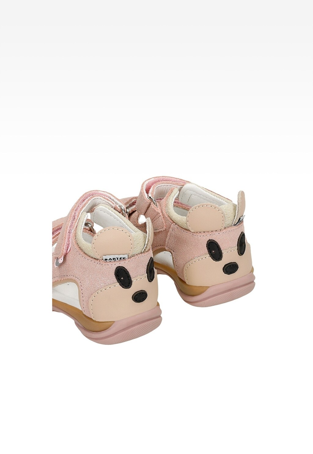 Svetloružové sandále BARTEK s úsmevom vzadu Widok 8