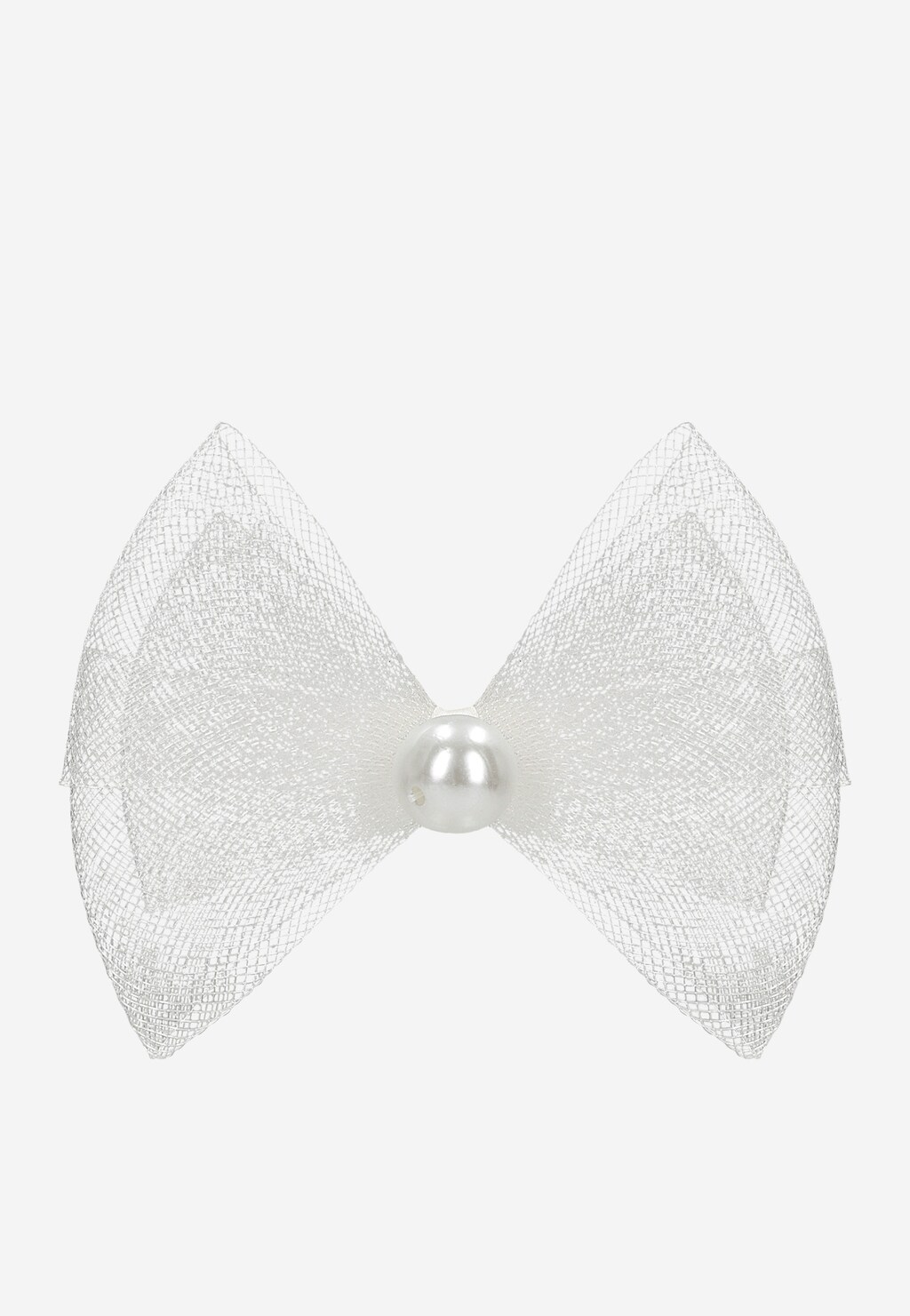 Biele ozdoby na topánky s perleťovou korálkou 98537-10 Widok 2