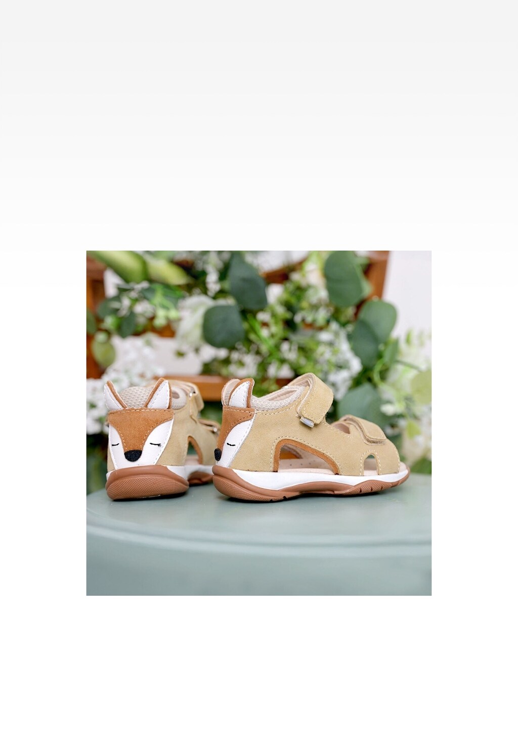 Hnedo-béžové detské sandále s aplikáciou líšky BARTEK 84411-63 Widok 10