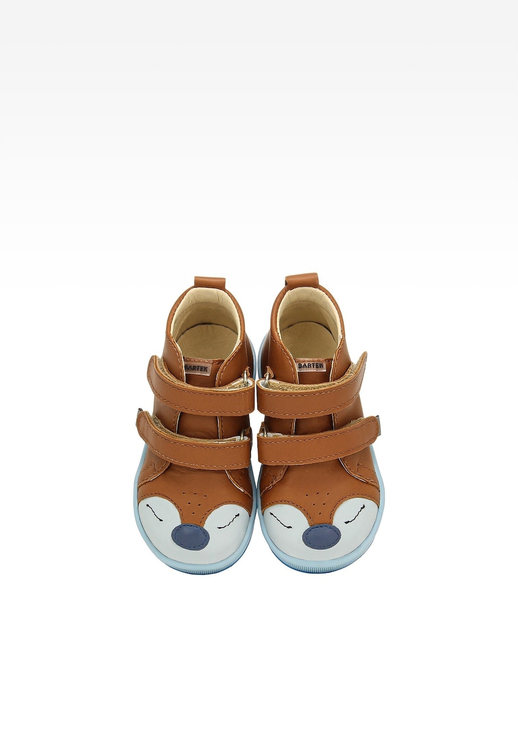 Hnědé kožené kotníkové boty BARTEK s modrou podrážkou 13568-07 Widok 5