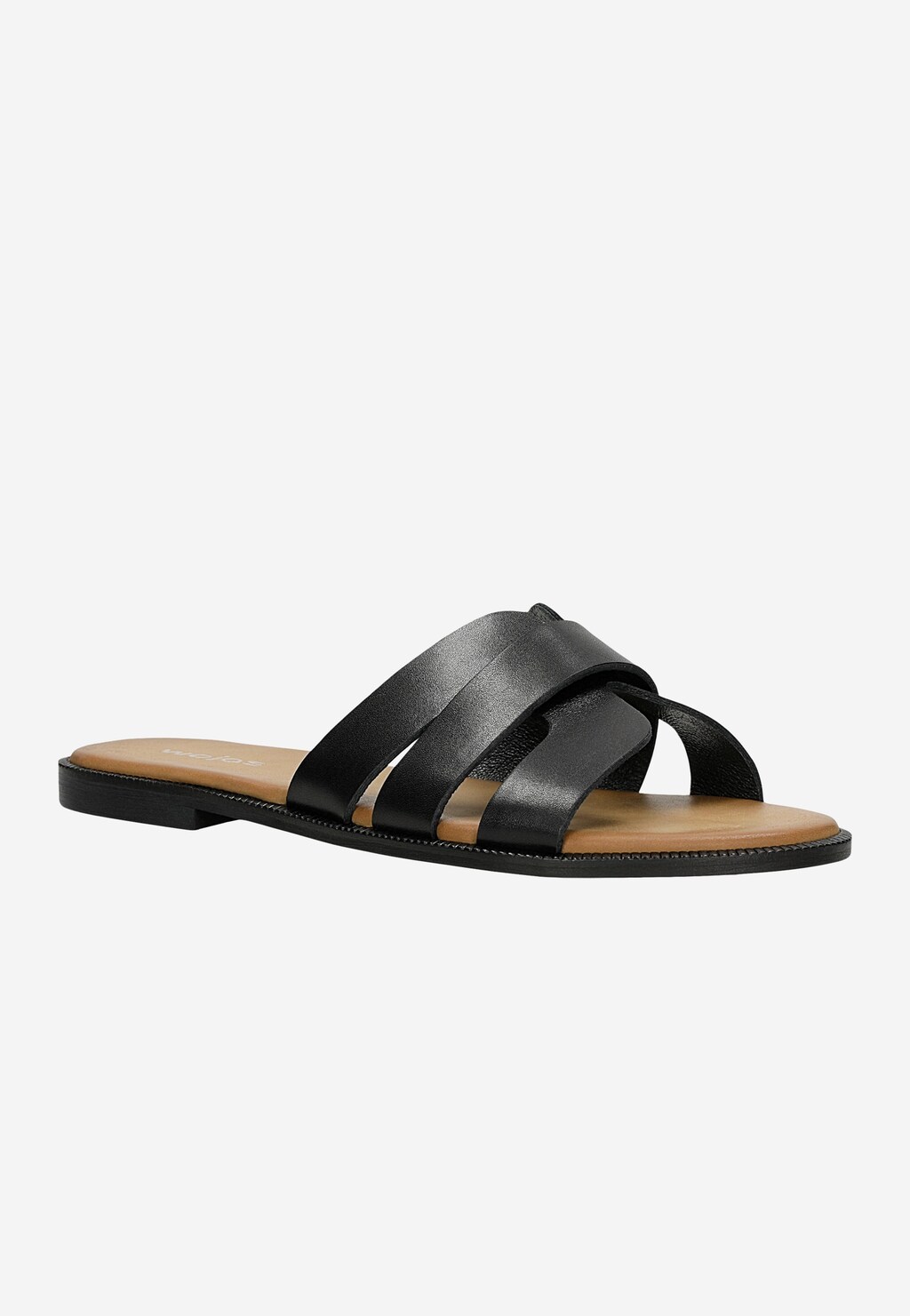 Černé kožené pantofle dámské 74141-51 Widok 2