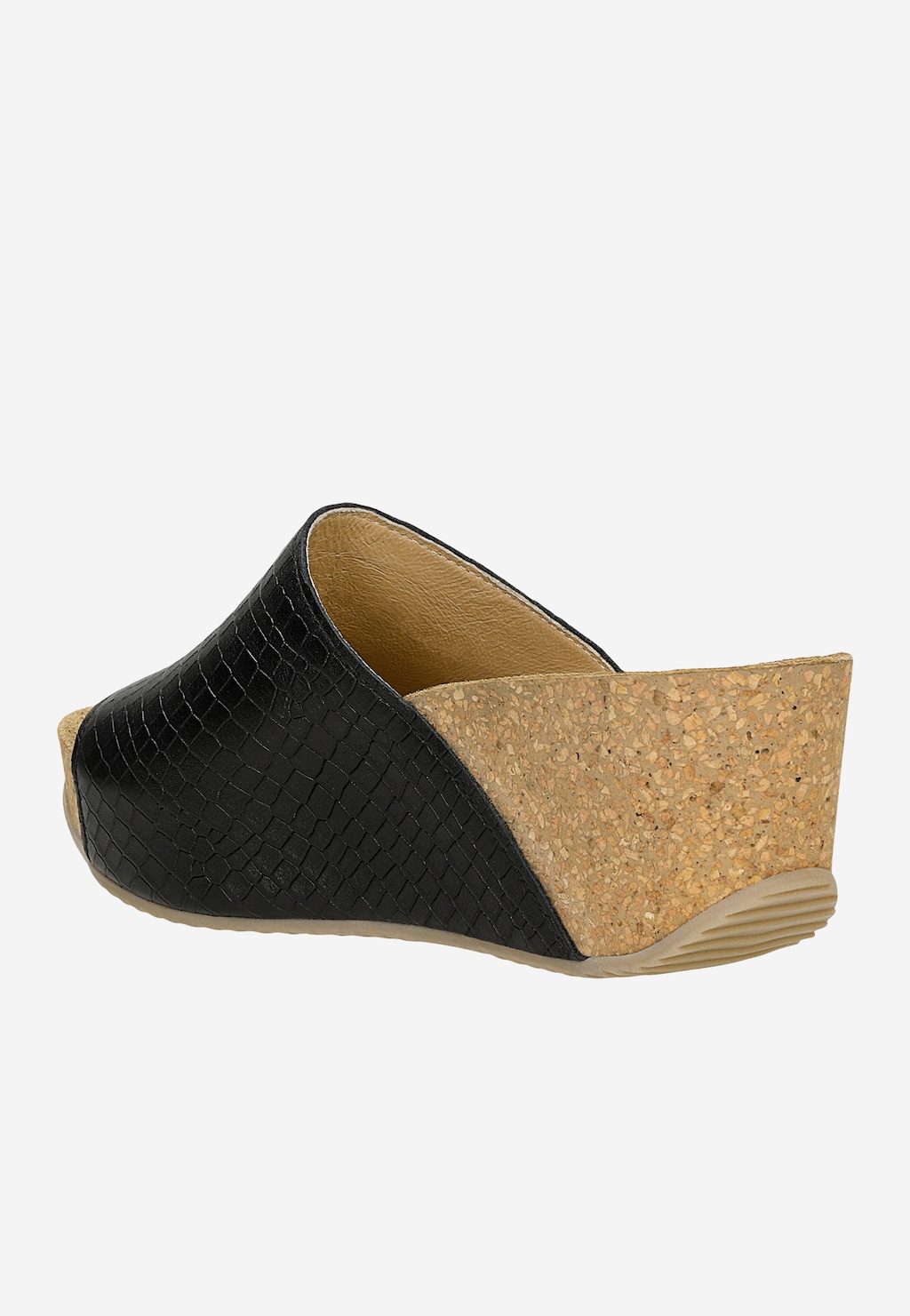 Čierne dámske šľapky na vysokom podpätku 74021-01 Widok 3