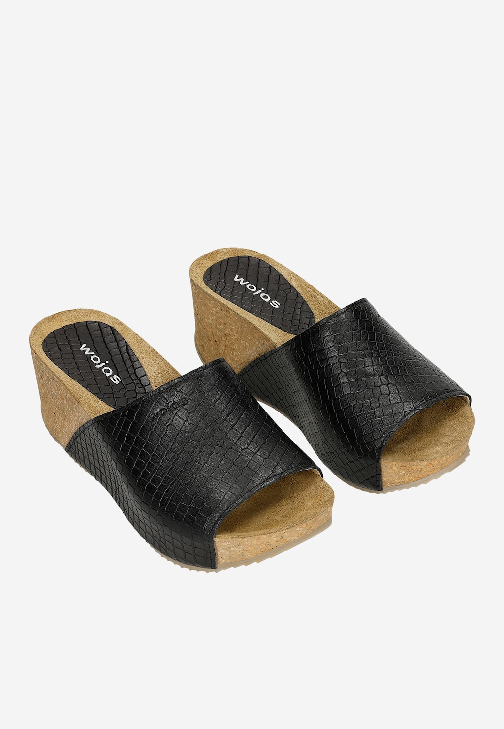 Čierne dámske šľapky na vysokom podpätku 74021-01 Widok 6