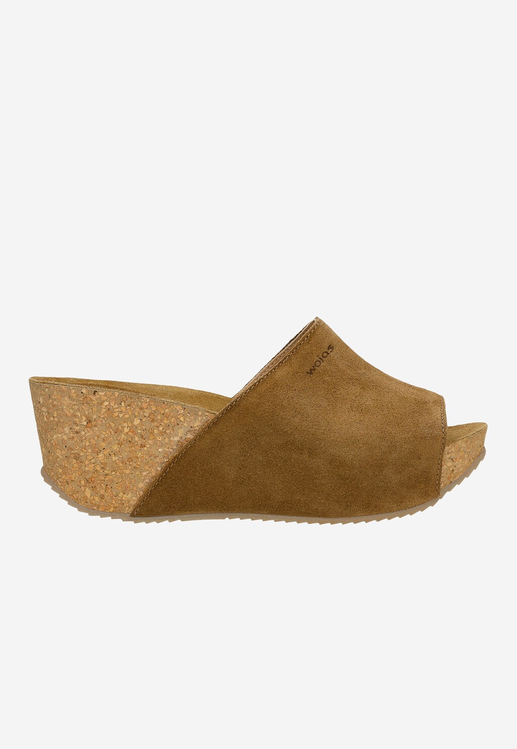 Hnedé dámske šľapky z velúrovej semiše 74021-03 Widok 1