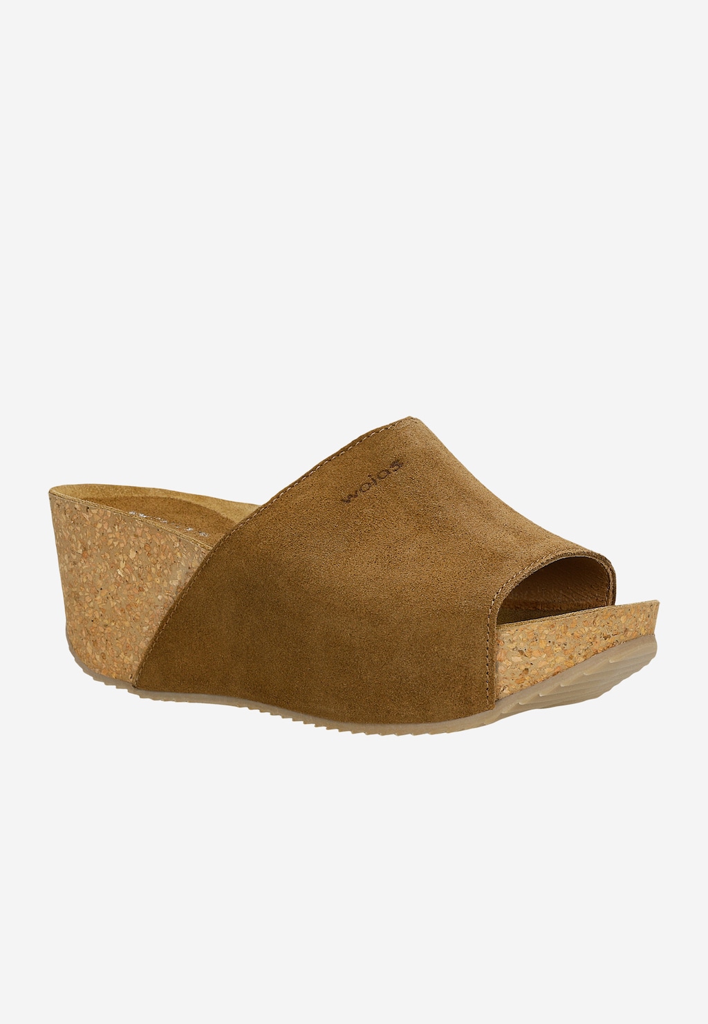 Hnedé dámske šľapky z velúrovej semiše 74021-03 Widok 2