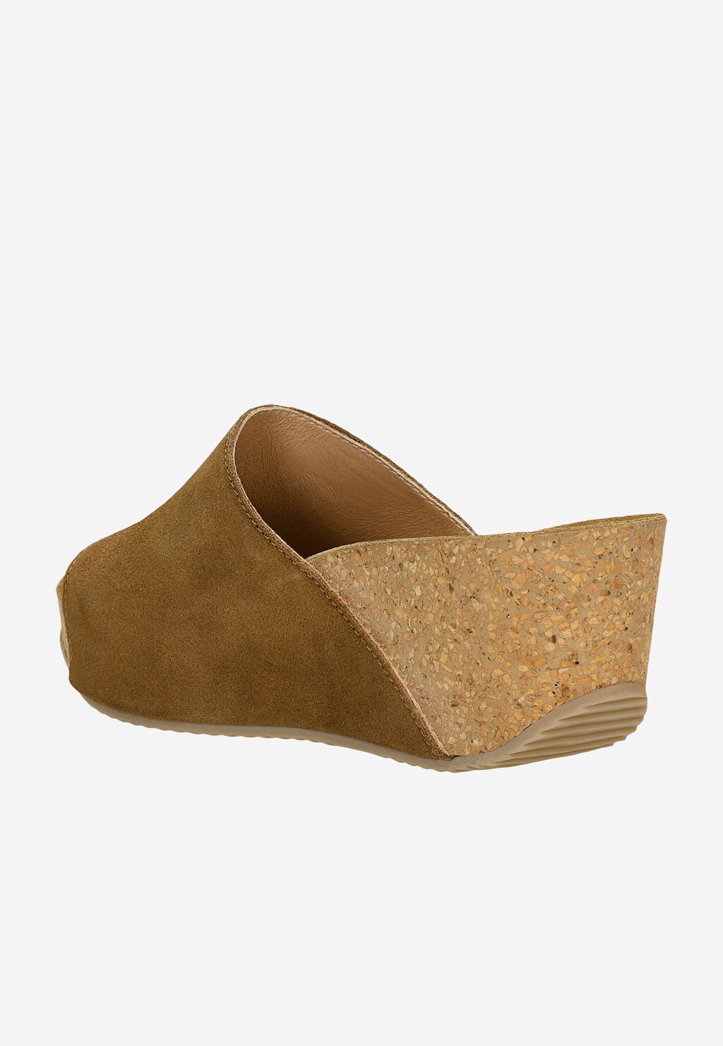 Hnedé dámske šľapky z velúrovej semiše 74021-03 Widok 3