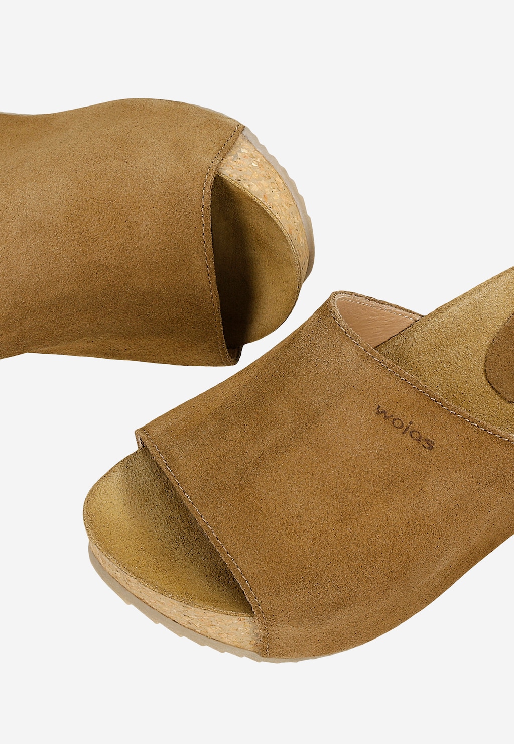 Hnedé dámske šľapky z velúrovej semiše 74021-03 Widok 6