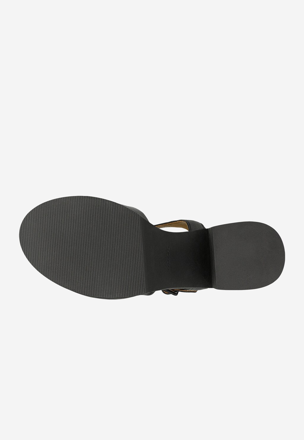 Černé dámské sandály na masivním sloupku 76243-51 Widok 5