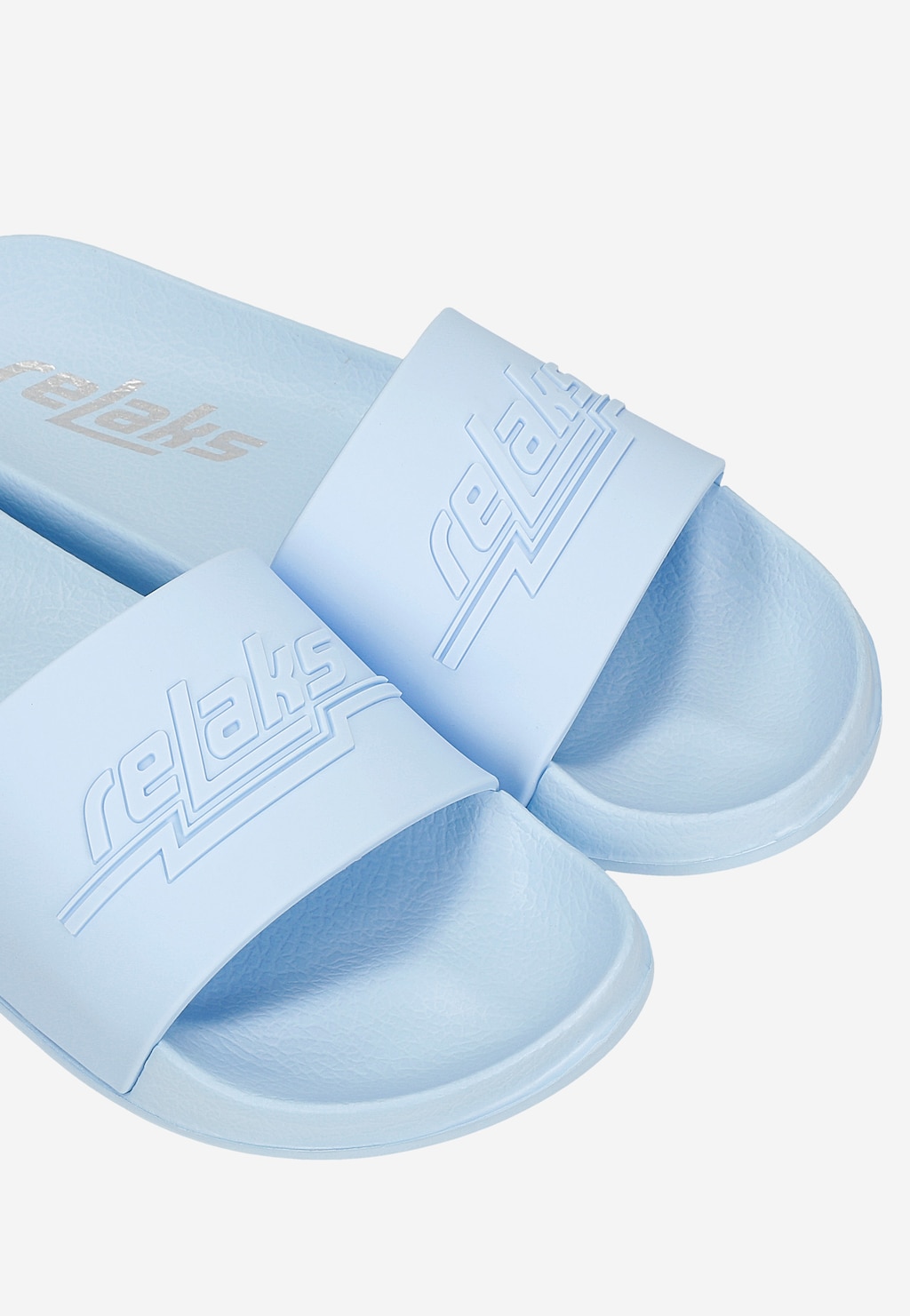 Modré dámské pantofle RELAKS s reliéfním logem R34008-18 Widok 6