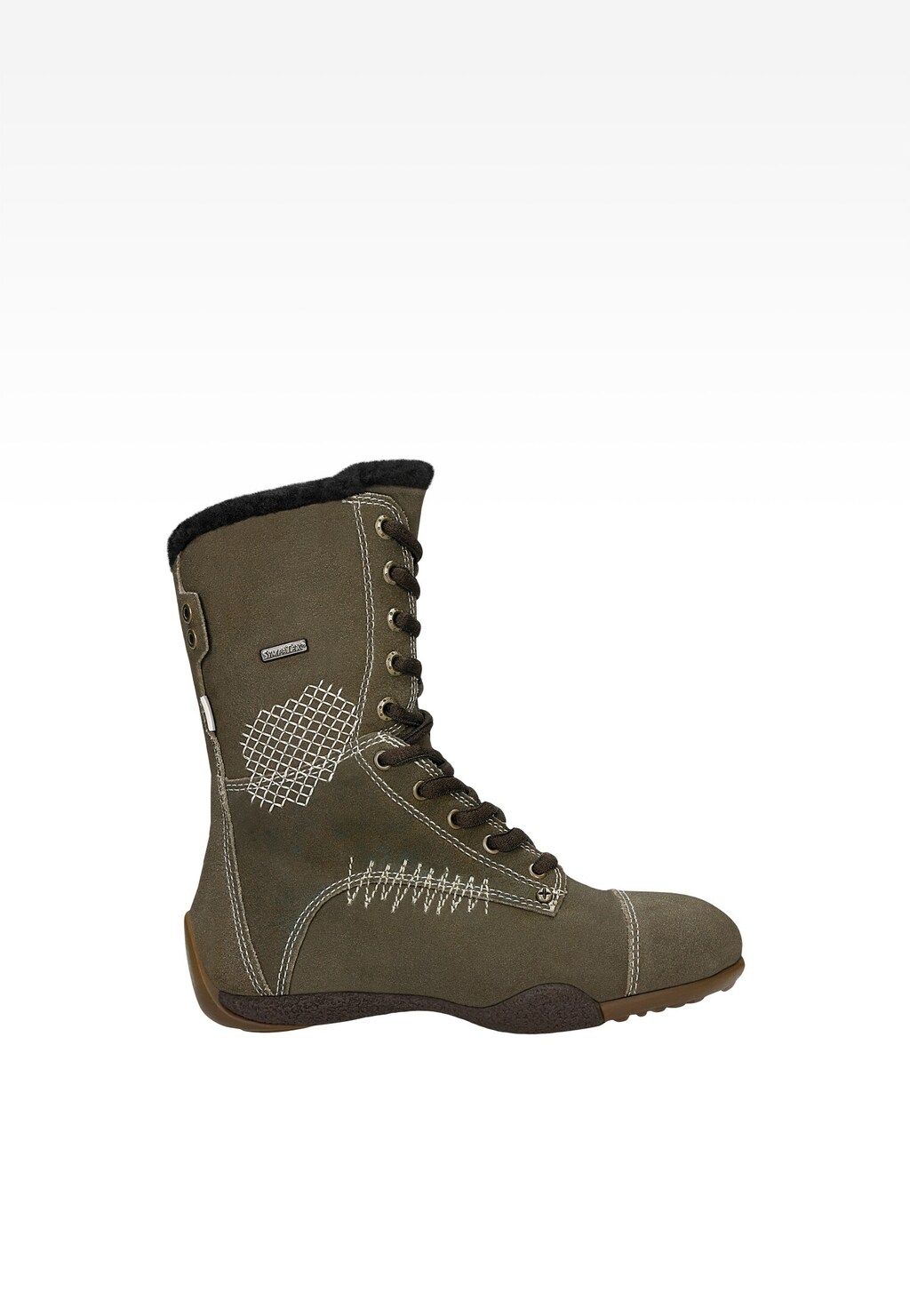 Zelené zateplené kozačky BARTEK na hnědé podrážce T-94317/5J5 Widok 1