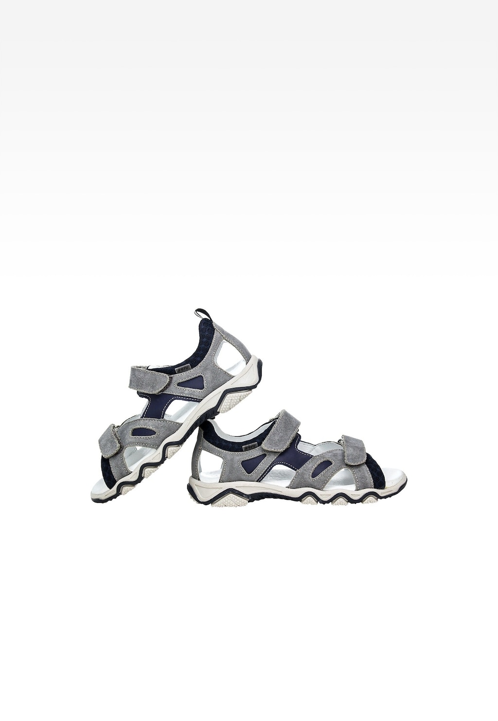 Šedé sandály s tmavě modrými vložkami BARTEK 19697-03 Widok 6