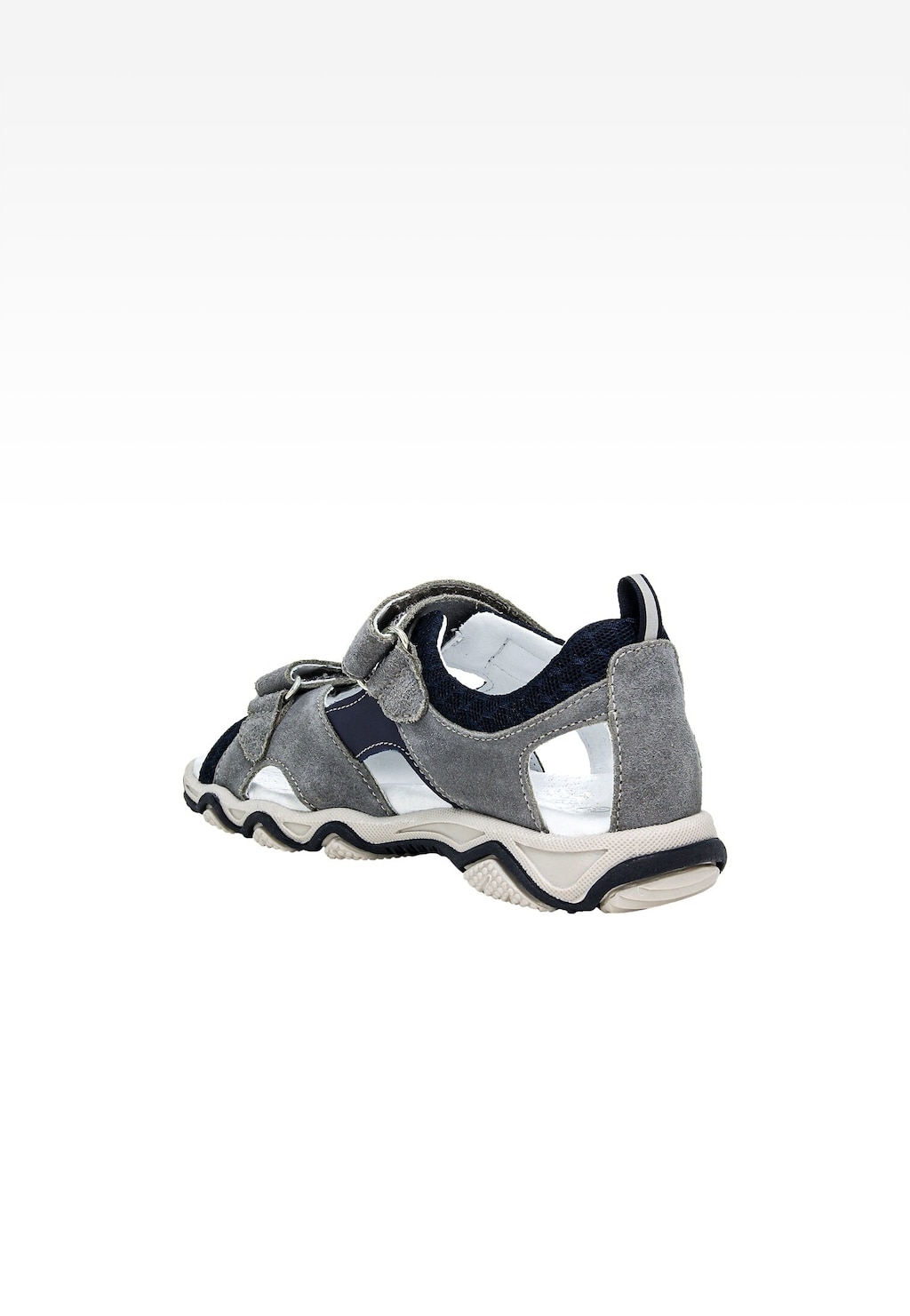 Šedé sandály s tmavě modrými vložkami BARTEK 19697-03 Widok 4