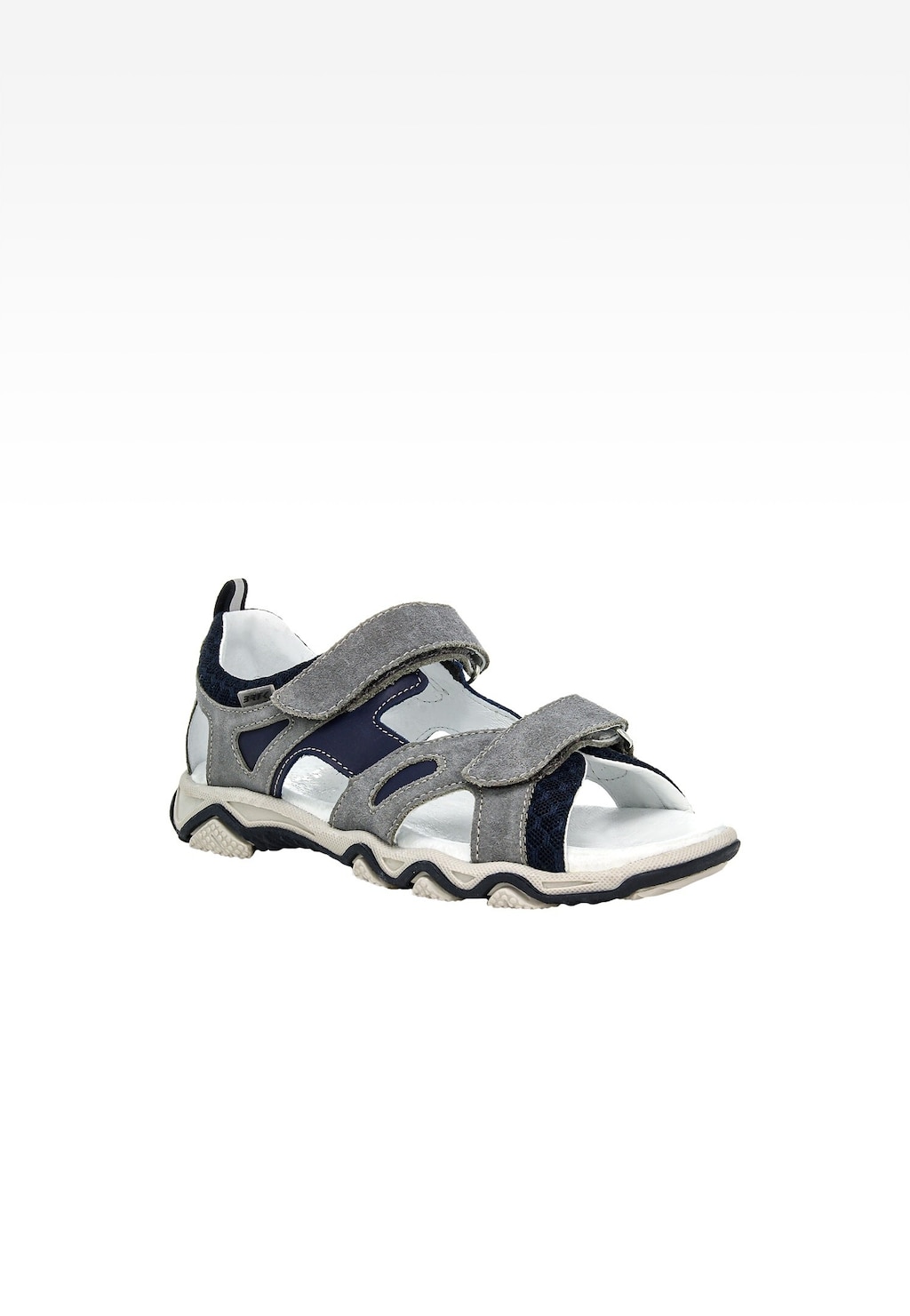 Šedé sandály s tmavě modrými vložkami BARTEK 19697-03 Widok 2