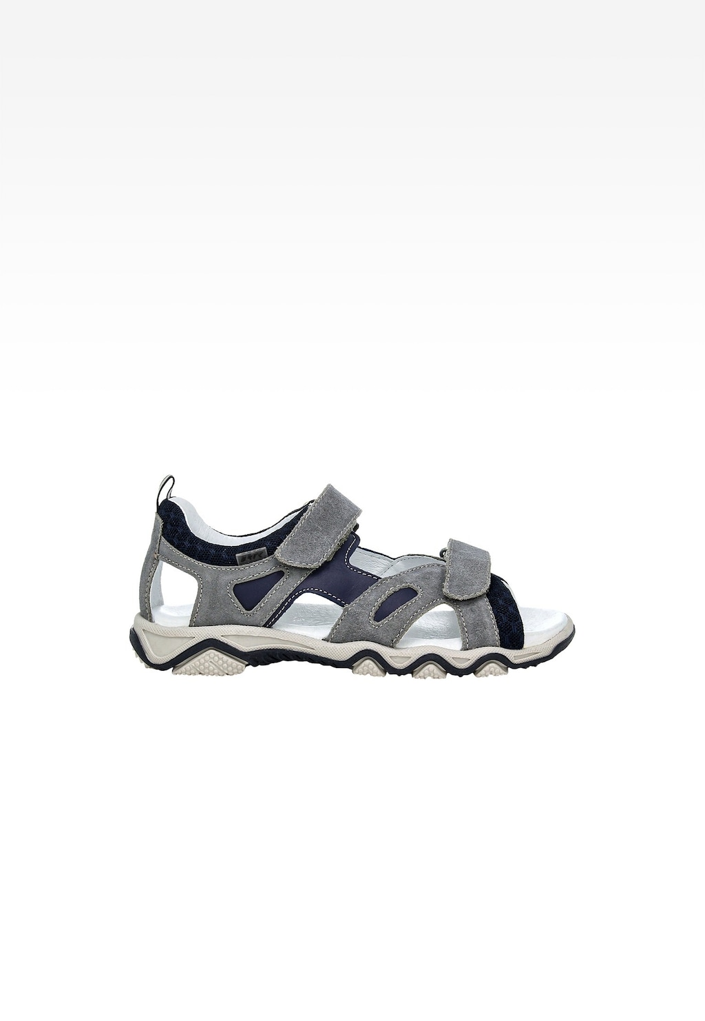 Šedé sandály s tmavě modrými vložkami BARTEK 19697-03 Widok 1