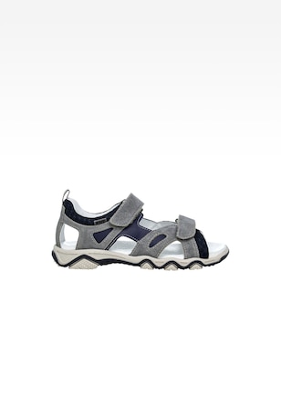 Szare sandały z granatowymi wstawkami BARTEK 19697-03