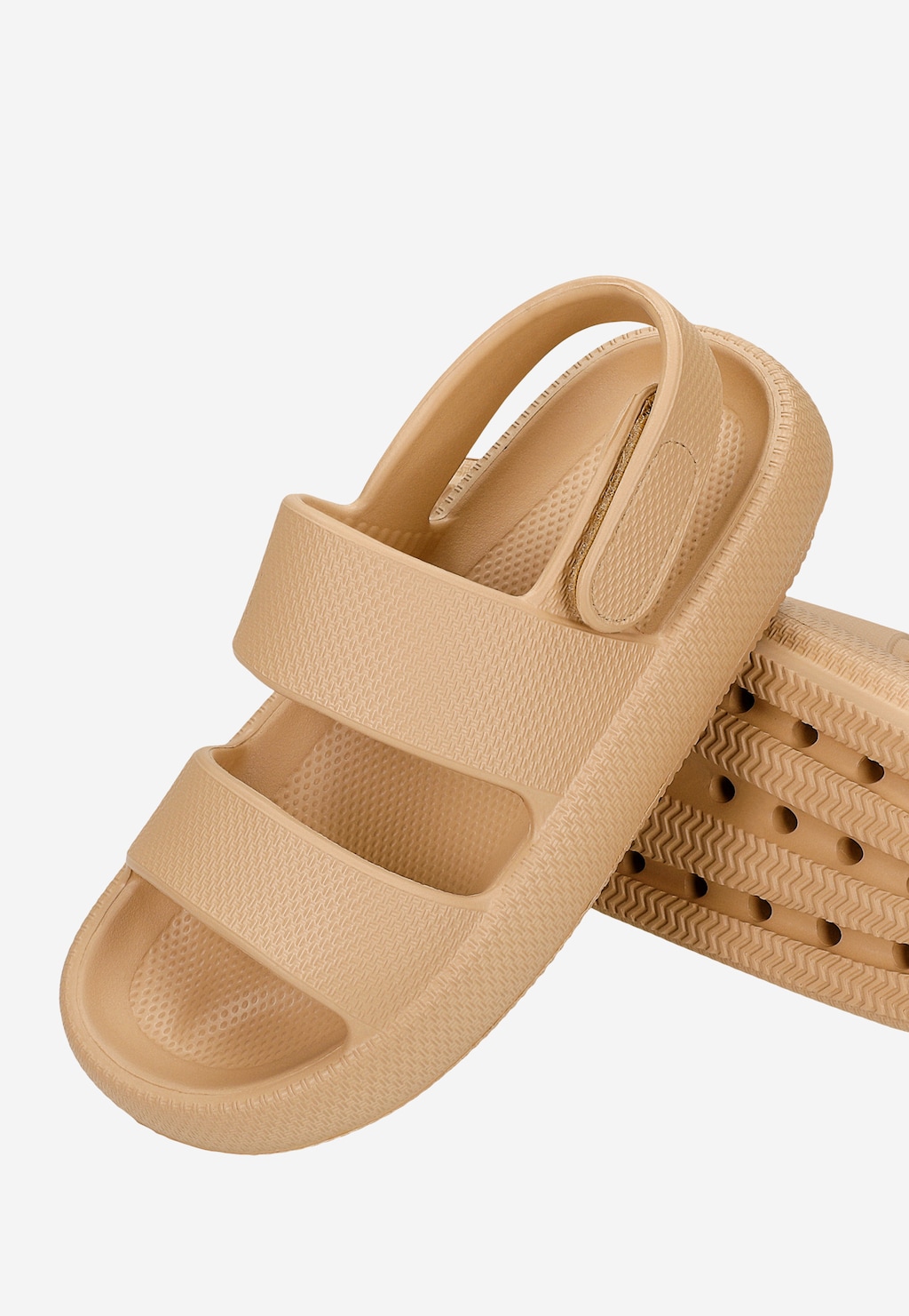 RELAKS lekkie beżowe sandały damskie z pianki EVA R74031-14 Widok 5