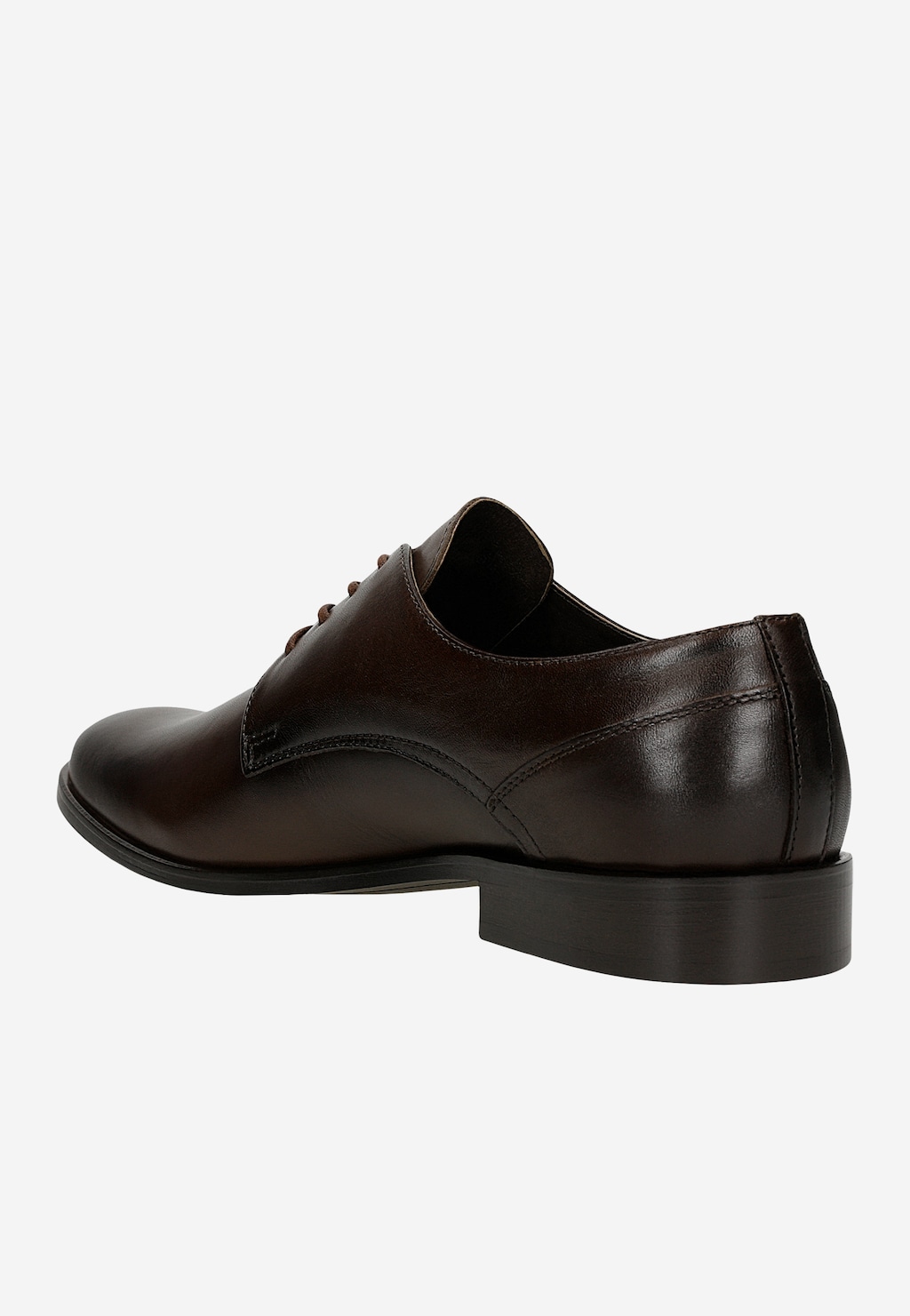 Tmavě hnědé pánské společenské polobotky z lícové kůže 7030-54 Widok 4