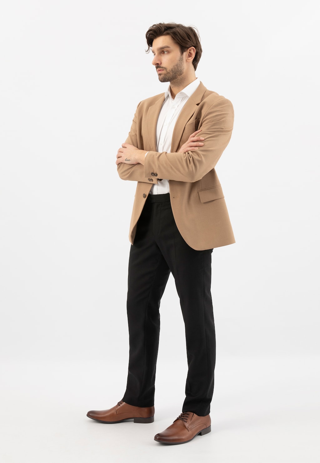 Brązowe eleganckie półbuty męskie 9037-52 Widok 1