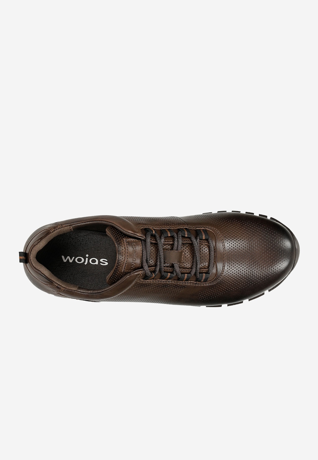 Sneakersy męskie z ciemnobrązowej skóry licowej 10039-52 Widok 5