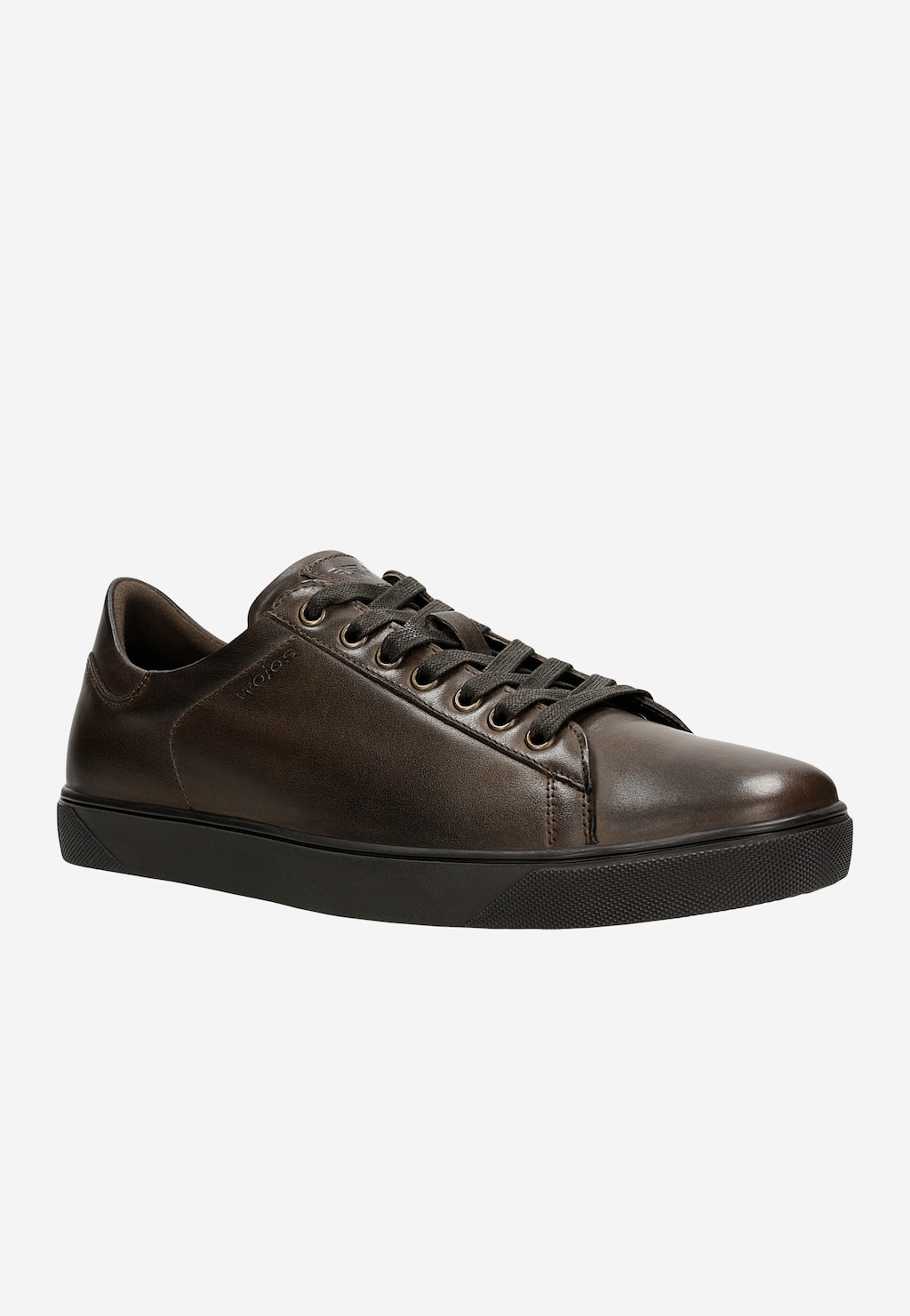 Ciemnobrązowe sznurowane półbuty męskie typu trampki 10170-52 Widok 3