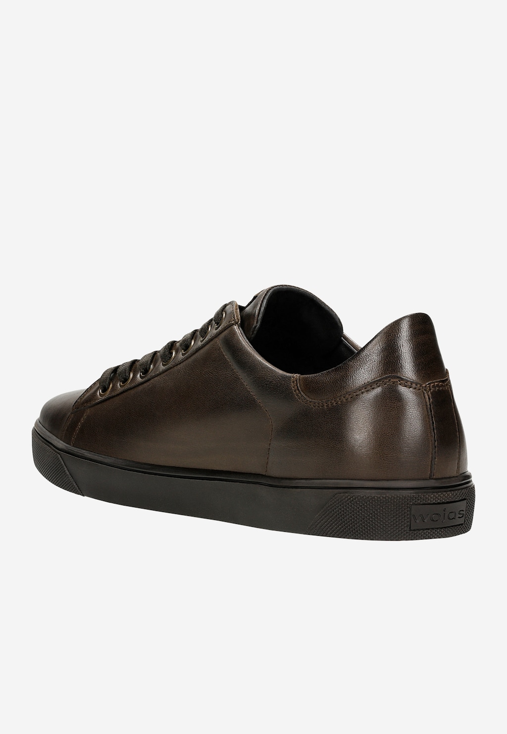 Ciemnobrązowe sznurowane półbuty męskie typu trampki 10170-52 Widok 4